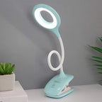 USB LED Reading Lamp Clip On Desk Lamp with Flexible Gooseneck and Dimmable Brightness for Bed | Desk and Bookshelf