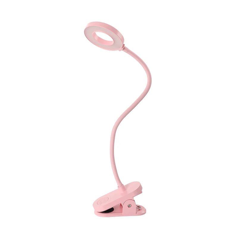 USB LED Reading Lamp Clip On Desk Lamp with Flexible Gooseneck and Dimmable Brightness for Bed | Desk and Bookshelf