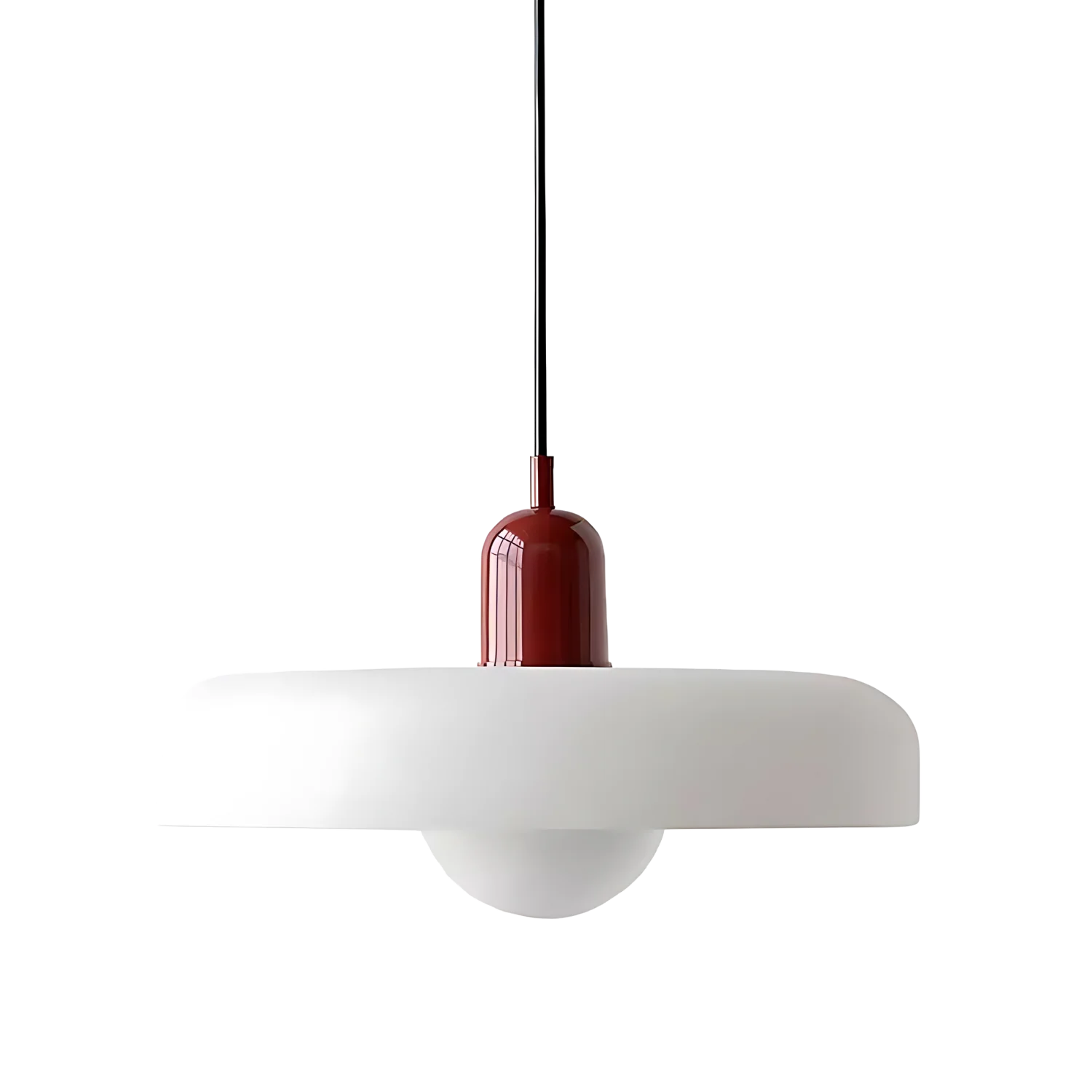 Modern Glass Pendant Light With Halo Shade