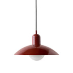 Bauhaus Minimalist Wrought Iron Pendant Light With Dome Shade