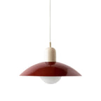 Bauhaus Minimalist Wrought Iron Pendant Light With Dome Shade