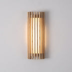 Walnut Slat Wall Light With Vertical Linear Diffuser