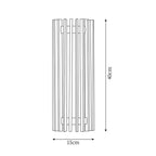 Walnut Slat Wall Light With Vertical Linear Diffuser