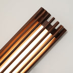 Walnut Slat Wall Light With Vertical Linear Diffuser