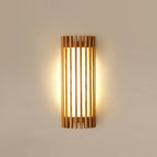 Walnut Slat Wall Light With Vertical Linear Diffuser