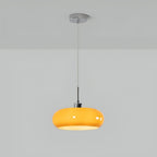 Bauhaus Opal Glass LED Pendant Lights With Oval Shade And Black Cord