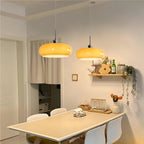 Bauhaus Opal Glass LED Pendant Lights With Oval Shade And Black Cord