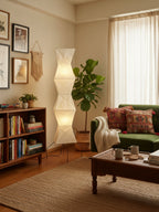 Rice Paper Floor Lamp With Tripod Stand