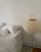 Rice Paper Floor Lamp With Tripod Stand