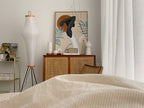 Rice Paper Floor Lamp With Tripod Stand