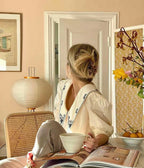 Rice Paper Floor Lamp With Tripod Stand