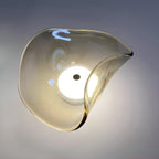 Nordic Curved Glass Wall Light LED Light With Sculpted Glass Shade