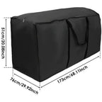 Water Repellent Garden Cushion Storage Bag Heavy Duty Oxford Fabric Zip Up Bag with Carry Handles for Patio Cushions | Christmas Tree and Covers