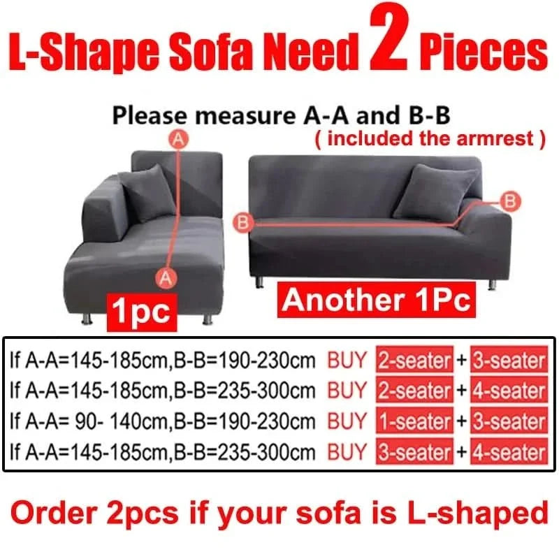 Velvet Stretch Sofa Cover Elastic Non-Slip Plush Couch Slipcover Soft Machine Washable Furniture Protector for Living Room