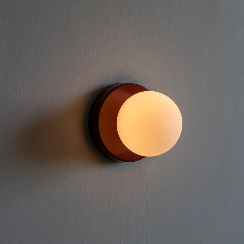 Nordic Round Glass Wall Light LED Light With Globe Shade