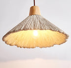Cream Wabi-Sabi Cement Pendant Light With E27 LED Light