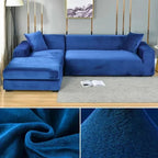 Velvet Stretch Sofa Cover Elastic Non-Slip Plush Couch Slipcover Soft Machine Washable Furniture Protector for Living Room