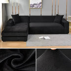 Velvet Stretch Sofa Cover Elastic Non-Slip Plush Couch Slipcover Soft Machine Washable Furniture Protector for Living Room