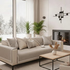Non-Slip Sofa Cover Cotton Linen Quilted Sofa Throw Breathable Couch Protector with Latex Grip for All Seasons