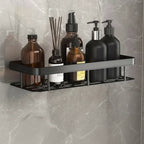 Adhesive Bathroom Shelf Drill-Free Shower Caddy Stainless Steel Wall Shelf Organiser for Shampoo and Toiletries