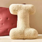 Alphabet Letter Cushion Soft Velvet Look Decorative Letter Pillow Personalised Initial Cushion for Sofa | Bed and Kids Room