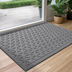Absorbent Door Mat Non Slip Indoor Outdoor Entrance Mat Woven Polyester Doormat with Rubber Backing Dirt Trapping Mat for Front Door | Hallway
