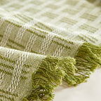 Extra Large Reversible Sofa Cover Soft Washable Woven Sofa Throw with Tassel Fringe for High Back Sofas and Large Couches