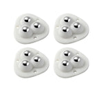Self Adhesive Furniture Wheels Set of Four Swivel Ball Castors with Stainless Steel Balls Stick On Mini Casters for Cabinets | Storage Boxes and Bins
