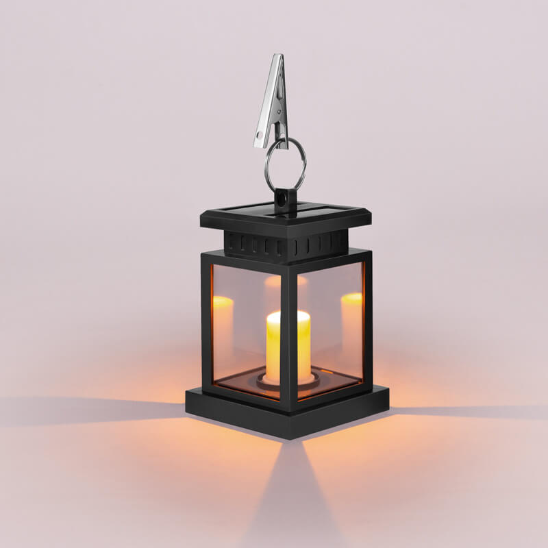 Solar Candle Lantern LED Outdoor Hanging Light Flameless Candle Lamp with Clip Hook Waterproof Solar Garden Lantern for Patio | Tree and Table