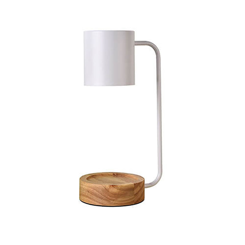 Candle Warmer Lamp Dimmable Wooden Base Electric Wax Melt Lamp with Optional Timer Japanese Minimalist Table Lamp for Bedroom