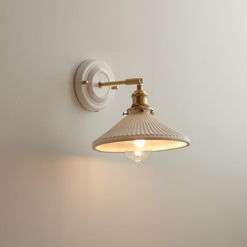 Vintage Ceramic Wall Light With Warm LED Glow — Ashbury Home & Living