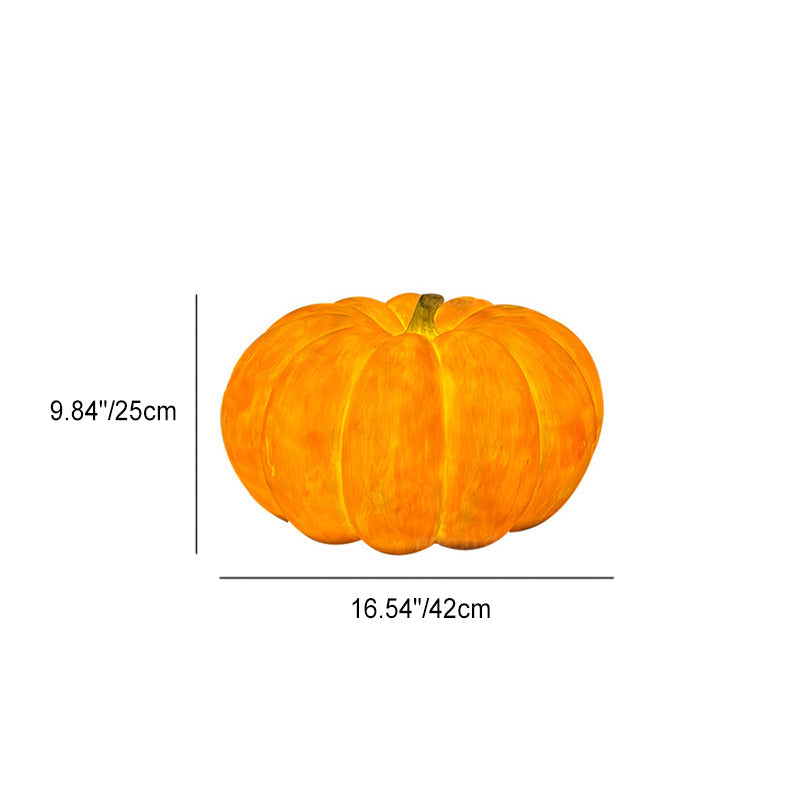 Solar Pumpkin Light Resin LED Outdoor Garden Lamp Waterproof Pumpkin Shaped Landscape Light Halloween and Autumn Decoration for Patio and Lawn
