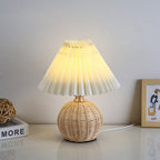 Bohemian Rattan Table Lamp With Tri-Colour Warm Light in Beige — Ashbury Home & Living