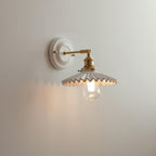 Vintage Ceramic Wall Light With Warm LED Glow — Ashbury Home & Living