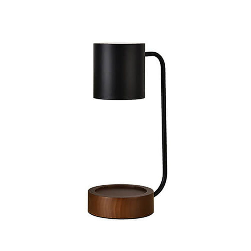 Candle Warmer Lamp Dimmable Wooden Base Electric Wax Melt Lamp with Optional Timer Japanese Minimalist Table Lamp for Bedroom