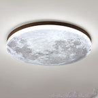 Modern Wood Flush Mount Ceiling Light With Solid Wood Trim — Ashbury Home & Living