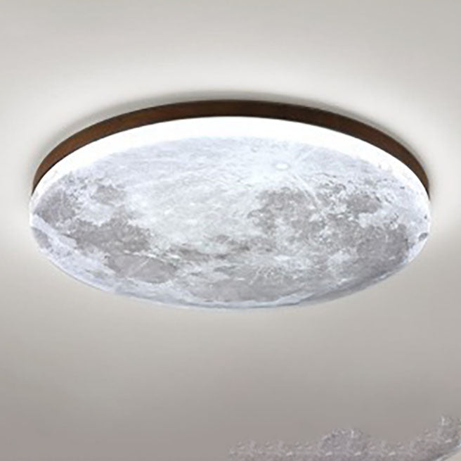 Modern Wood Flush Mount Ceiling Light With Solid Wood Trim — Ashbury Home & Living
