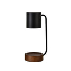 Candle Warmer Lamp Dimmable Wooden Base Electric Wax Melt Lamp with Optional Timer Japanese Minimalist Table Lamp for Bedroom