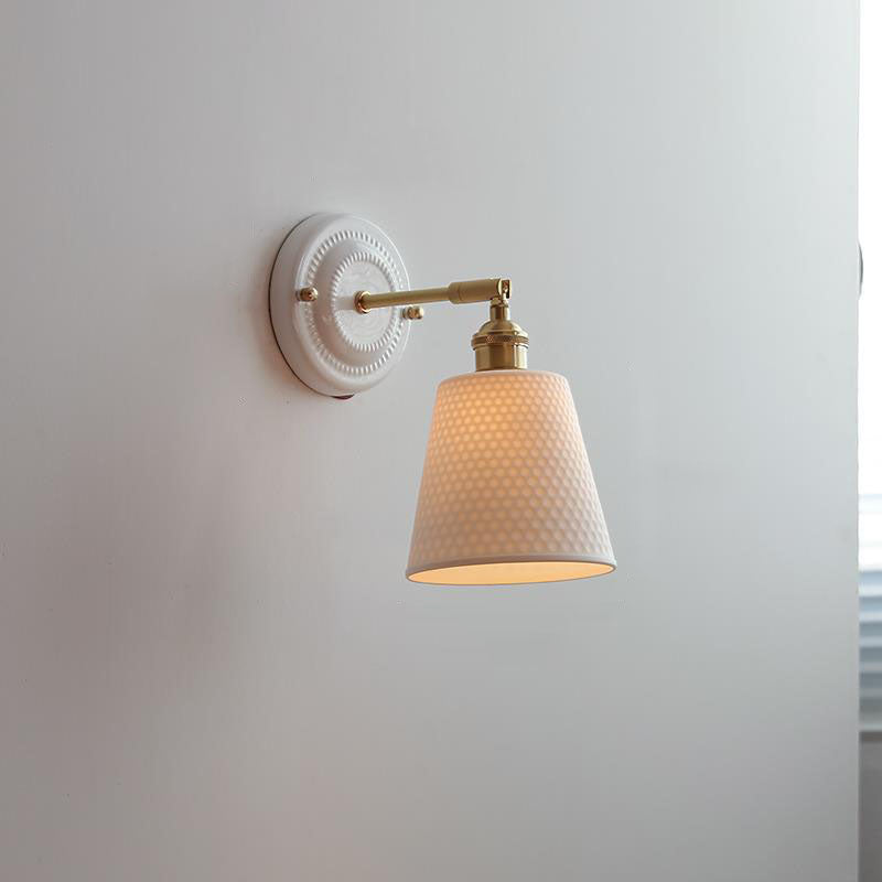 Vintage Ceramic Wall Light With Warm LED Glow in H — Ashbury Home & Living