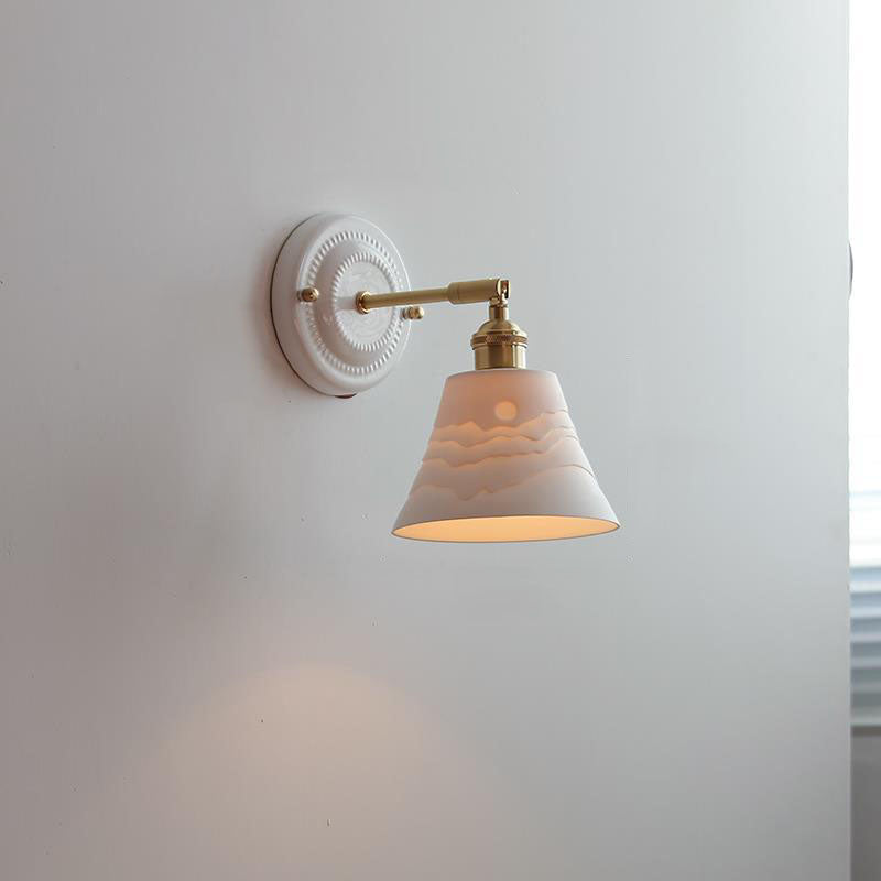 Vintage Ceramic Wall Light With Warm LED Glow in I — Ashbury Home & Living