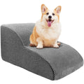 Soft Foam Dog Steps for Bed and Sofa Non Slip Pet Stairs with Washable Pineapple Velvet Cover and Gentle Incline | Small and Older Dogs