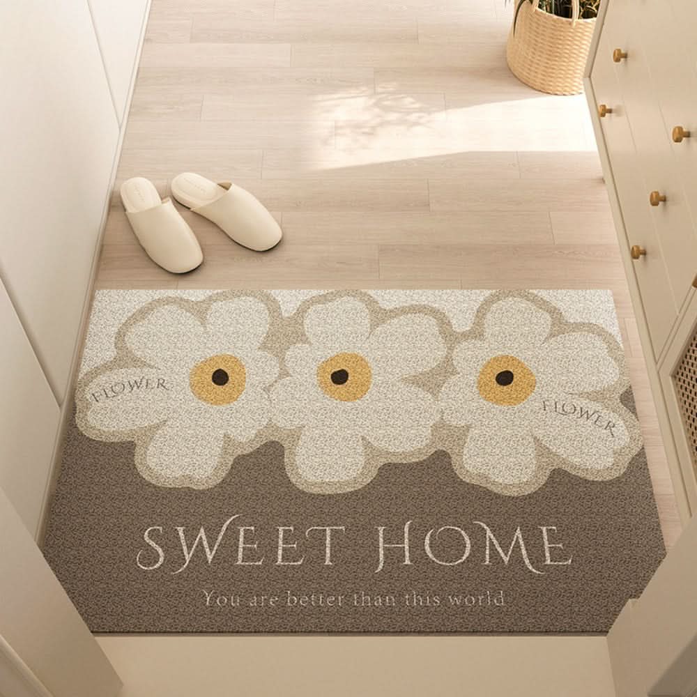 Non-Slip Washable Entrance Door Mat Dirt Trapping PVC Coil Indoor Doormat Quick-Drying Hallway Mat for High-Traffic Areas
