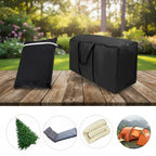 Water Repellent Garden Cushion Storage Bag Heavy Duty Oxford Fabric Zip Up Bag with Carry Handles for Patio Cushions | Christmas Tree and Covers