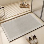 Quick Dry Bath Mat Super Absorbent Non-Slip Bathroom Floor Mat Thin Rubber Backed Shower Mat Modern Bathroom Rug for Bathroom | Kitchen and Laundry