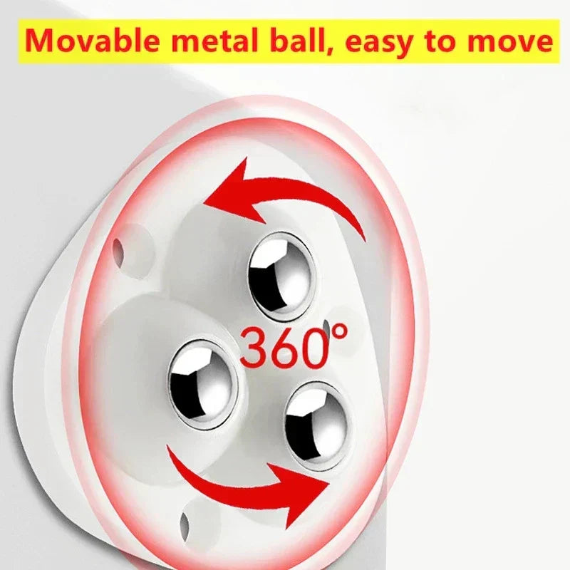 Self Adhesive Furniture Wheels Set of Four Swivel Ball Castors with Stainless Steel Balls Stick On Mini Casters for Cabinets | Storage Boxes and Bins