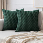 Corduroy Cushion Cover Soft Ribbed Boho Throw Pillow Cover with Hidden Zip Textured Striped Pillowcase for Sofa | Bed and Armchair