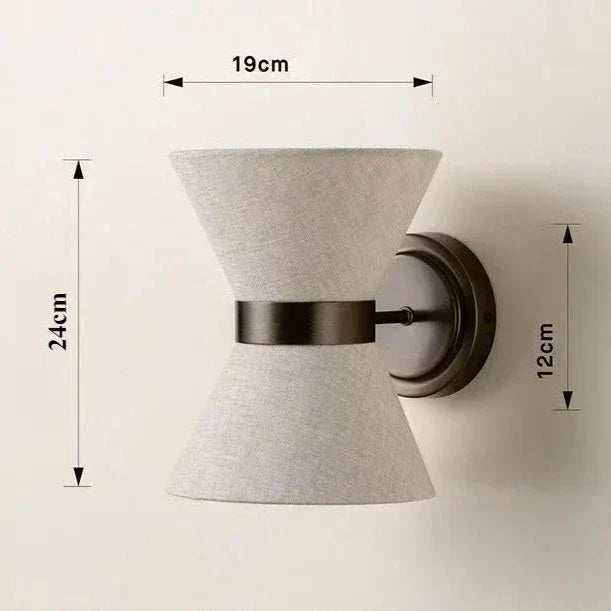 Modern Wrought Iron Wall Light With Fabric Shade — Ashbury Home & Living