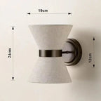 Modern Wrought Iron Wall Light With Fabric Shade — Ashbury Home & Living