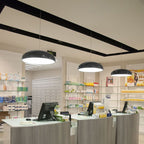 Italian Design Dome Pendant Light With Wide Curved Shade