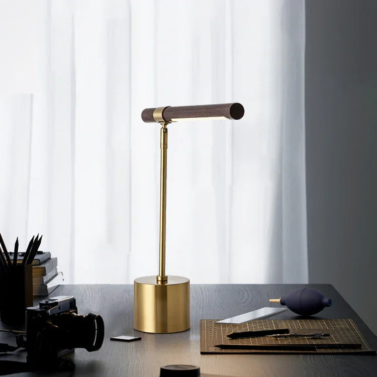 Modern Wood Table Lamp With Warm LED Glow for Home Office — Ashbury Home & Living